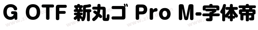 G OTF 新丸ゴ Pro M字体转换